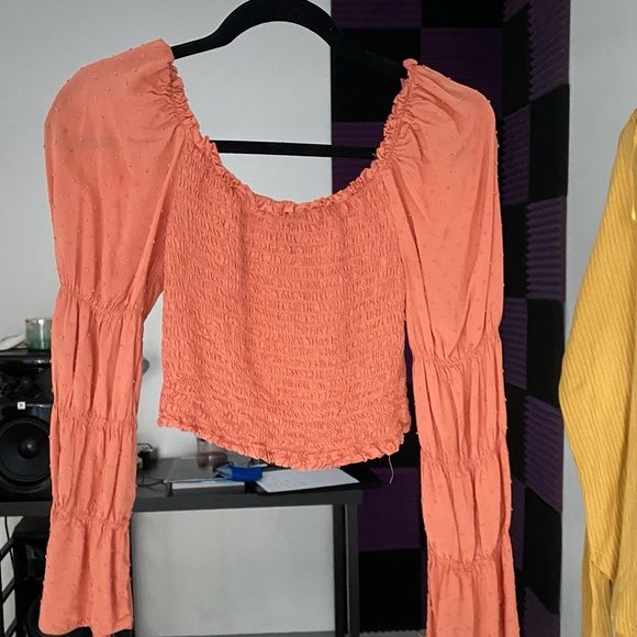 Orange long sleeve crop top - Picture 1 of 1